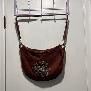 CAMPOMAGGI orosei leather studded crossbody bag